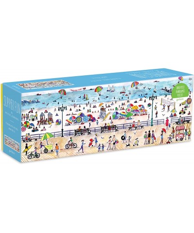 Michael Storrings Summer Fun Panoramic Puzzle 1 000 Pieces 39” x 14” – Landscape Beach Jigsaw Puzzle with Colorful Artwork – ...