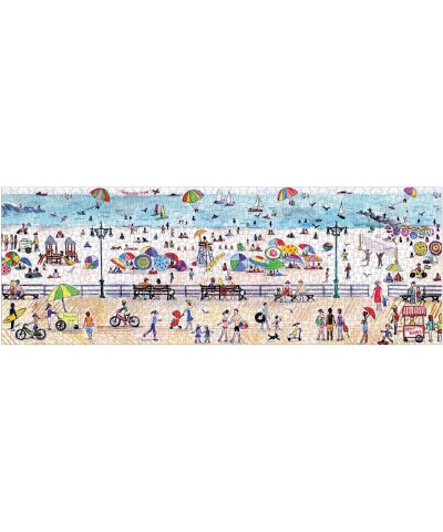 Michael Storrings Summer Fun Panoramic Puzzle 1 000 Pieces 39” x 14” – Landscape Beach Jigsaw Puzzle with Colorful Artwork – ...