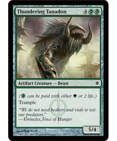 Magic: the Gathering - Thundering Tanadon - New Phyrexia - Foil $12.32 Card Games