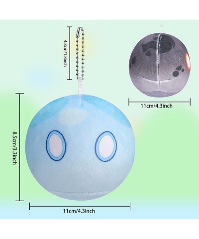 Genshin Impact Plush Keychains 3.9" Slime Monster Plush Toy Plushie Stuffed Doll Soft Pillow Cosplay Props for Game Fans (4 P...