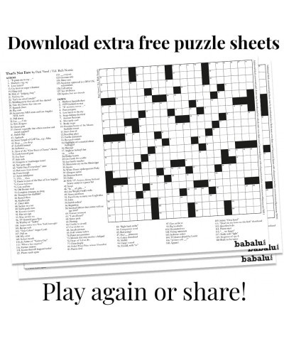 Movie Song Trivia Crossword Jigsaw Puzzle | 2 in 1 Fun Puzzle for Movie Buffs Families $47.47 Jigsaw Puzzles