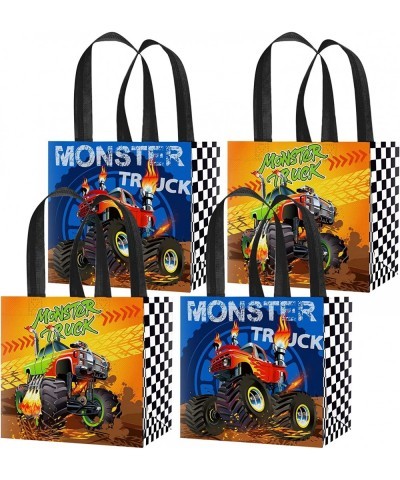 12 Pieces Monster Truck Party Bags Non-Woven Bags Gift Tote Bags Truck Car Party Bags with Handles for Monster Racing Truck K...