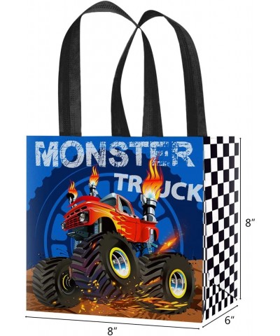 12 Pieces Monster Truck Party Bags Non-Woven Bags Gift Tote Bags Truck Car Party Bags with Handles for Monster Racing Truck K...