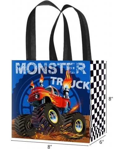 12 Pieces Monster Truck Party Bags Non-Woven Bags Gift Tote Bags Truck Car Party Bags with Handles for Monster Racing Truck K...