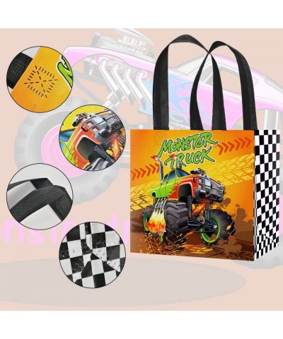 12 Pieces Monster Truck Party Bags Non-Woven Bags Gift Tote Bags Truck Car Party Bags with Handles for Monster Racing Truck K...