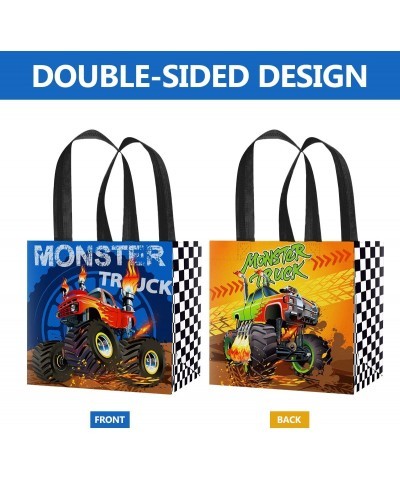 12 Pieces Monster Truck Party Bags Non-Woven Bags Gift Tote Bags Truck Car Party Bags with Handles for Monster Racing Truck K...