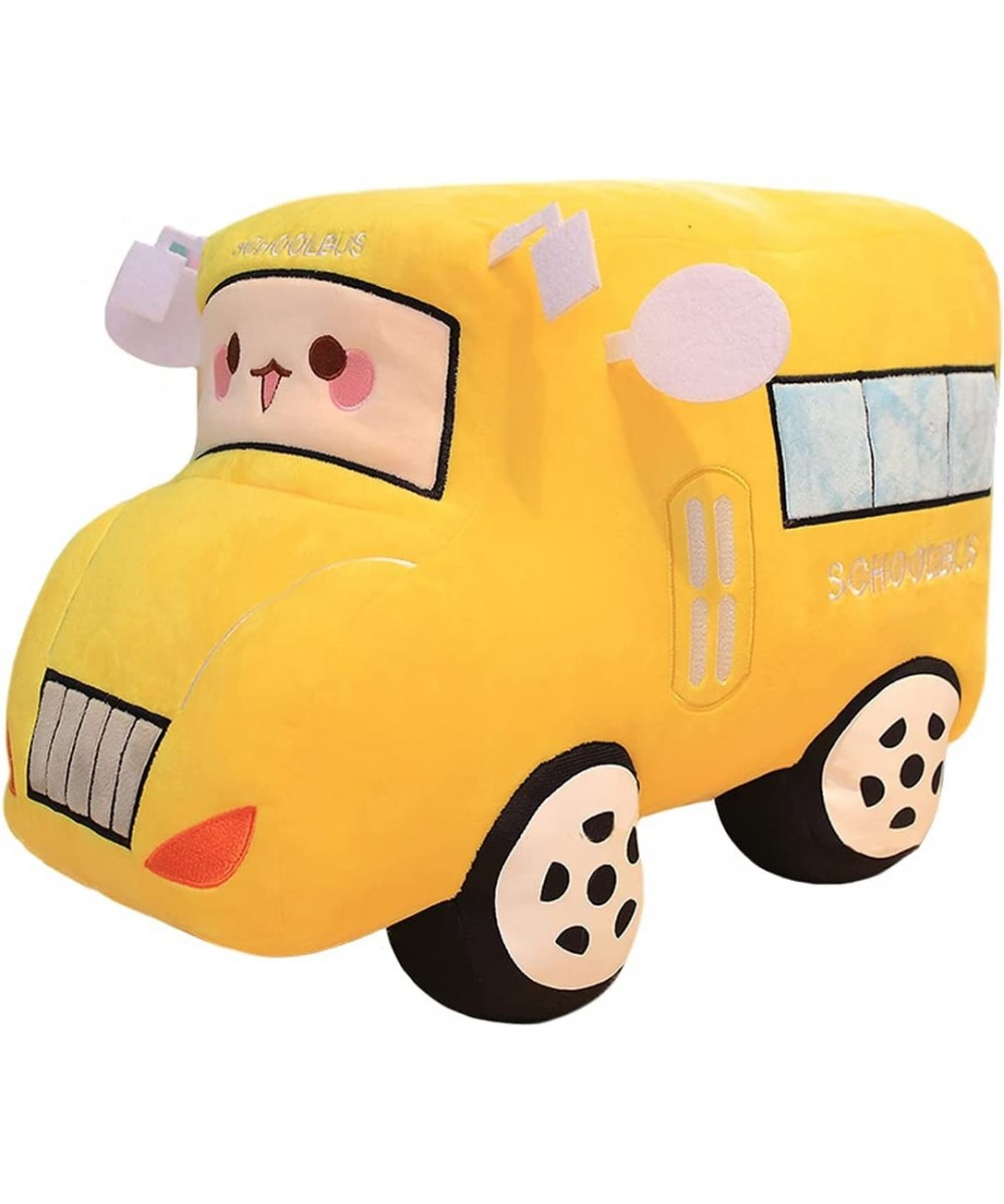 Car Plush Simulation School Bus Cute Cartoon Throw Pillow Big Stuffed Van Car Cushion Plushie Auto Car Gifts Xmas Birthday (2...