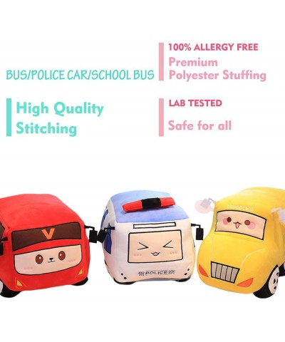 Car Plush Simulation School Bus Cute Cartoon Throw Pillow Big Stuffed Van Car Cushion Plushie Auto Car Gifts Xmas Birthday (2...