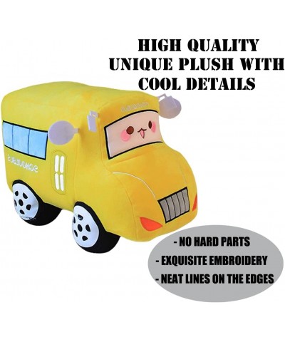 Car Plush Simulation School Bus Cute Cartoon Throw Pillow Big Stuffed Van Car Cushion Plushie Auto Car Gifts Xmas Birthday (2...