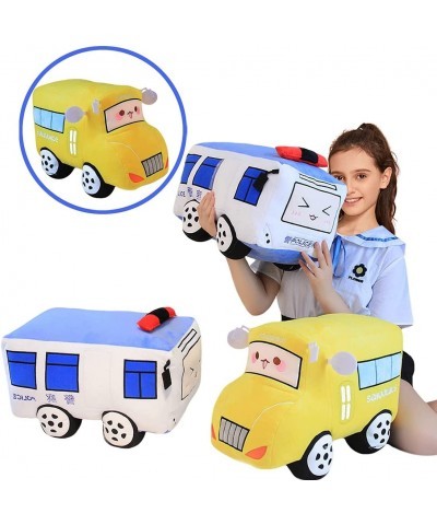 Car Plush Simulation School Bus Cute Cartoon Throw Pillow Big Stuffed Van Car Cushion Plushie Auto Car Gifts Xmas Birthday (2...