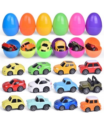 12 Pack Easter Eggs Prefilled with Pull Back Cars Diecast Cars Toy Vehicles for Toddlers Easter Basket Stuffers Easter Egg Fi...