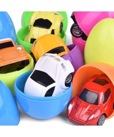 12 Pack Easter Eggs Prefilled with Pull Back Cars Diecast Cars Toy Vehicles for Toddlers Easter Basket Stuffers Easter Egg Fi...