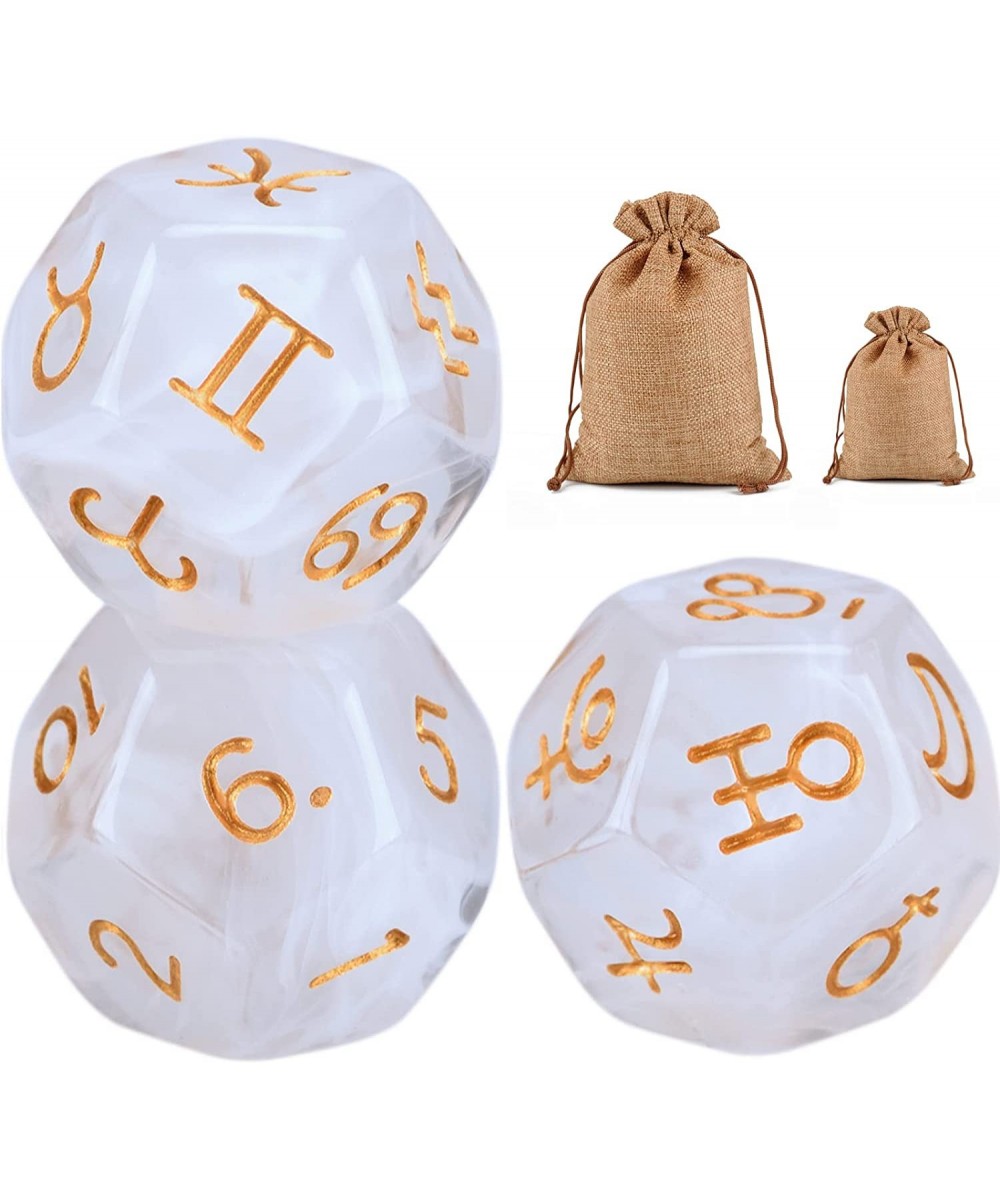 3Pcs Tarot Cards Dice D12 Astrological Dice Constellation Sign with 2 Bags $13.49 Fortune Telling Toys