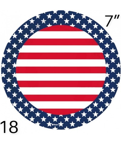 Serves 18 Red White and Blue Patriotic Party Supplies Includes Plates Cups 1 Table Cover 18 Napkins 1 USA Banner 18 Balloons ...