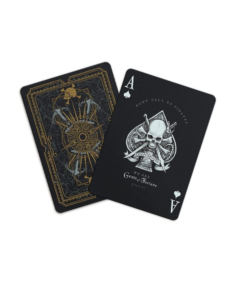 Gents of Fortune Playing Cards Black Flag Edition Waterproof Gent Supply $25.52 Card Games