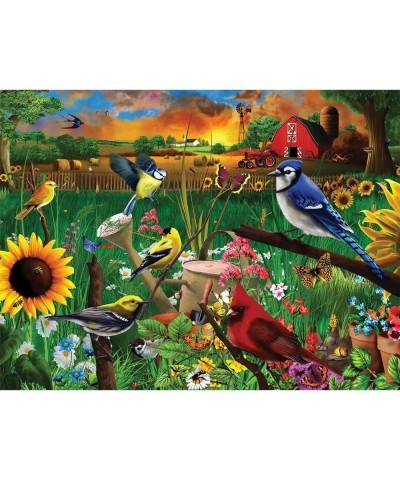 Sunflower Birds 300 Piece Jigsaw Puzzles for Adults - Each Puzzle Measures 18 Inch x 24 inch - 300 pc Jigsaws by Artist Geral...