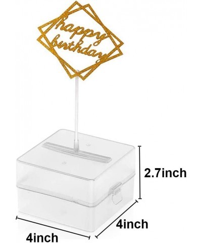 The Money Cake Cake Money Box-Cake Money Pull Out Kit Includes 1Pc Clear Food-Contact Safe Box 1Pc Gold Cake Topper 20Pcs Poc...