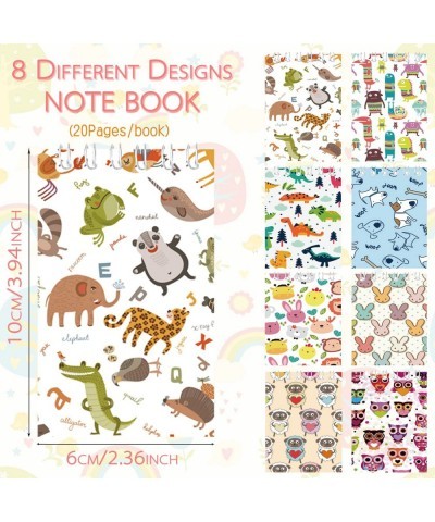 24 Pieces Novelty Cute Animal Mini Notebooks (2.36 x 3.94"）Themed Party Favor Cool Animal Notepads Spiral Pocket Notebooks Bi...