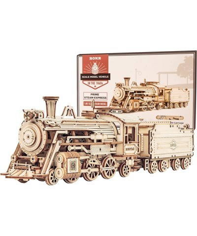 3D Wooden Puzzle for Adults-Mechanical Train Model Kits-Brain Teaser Puzzles-Vehicle Building Kits-Unique Gift for Kids on Bi...