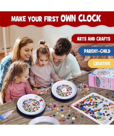 Mosaic Kids Wall Clock for Do It Yourself Creativity Craft Kits for Kids DIY Silent Clock Kits for Bedroom Decor Arts and Cra...