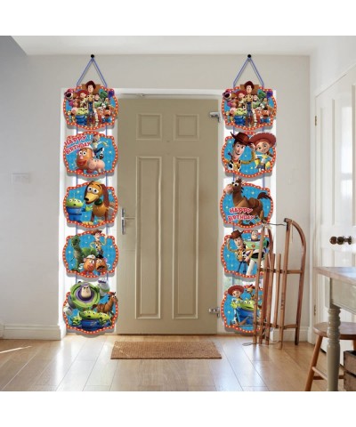 Toy Inspired Story Door Sign Banner Designed Door Hanging Banner Porch Sign Banners for Toy Theme Birthday Party Toy Party De...