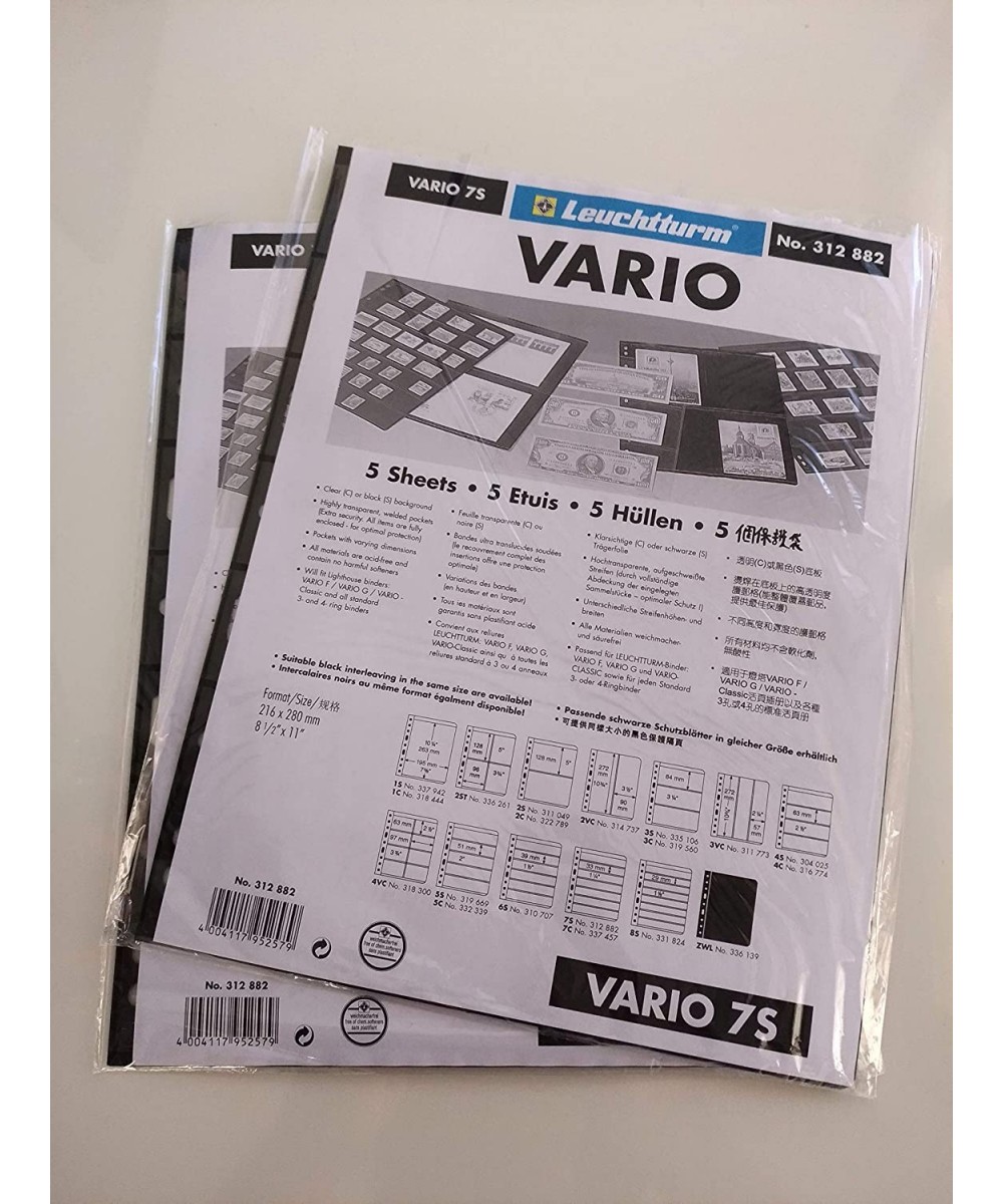 VARIO 7S Stamp Stock Pages -5 Pages $16.35 Collectibles Display & Storage