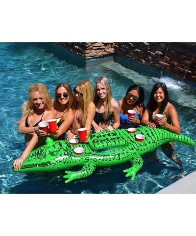 GoPong Giant Party Gator Floating Alligator with Cooler and Cup Holders Over 6' Long $43.05 Swimming Pool & Outdoor Water Toys