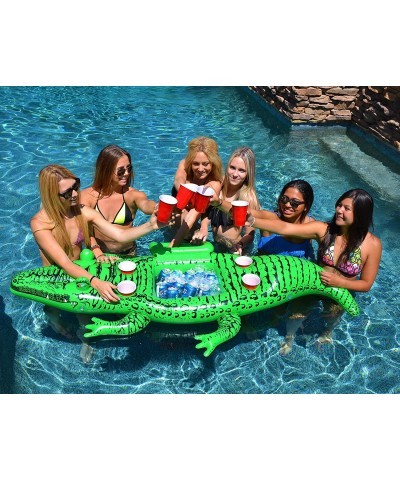 GoPong Giant Party Gator Floating Alligator with Cooler and Cup Holders Over 6' Long $43.05 Swimming Pool & Outdoor Water Toys