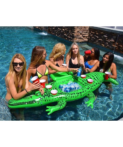 GoPong Giant Party Gator Floating Alligator with Cooler and Cup Holders Over 6' Long $43.05 Swimming Pool & Outdoor Water Toys