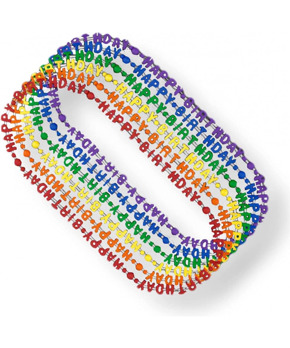 Opaque Unlit Rainbow Happy Birthday Necklace Assorted Pack of 12 $26.17 Kids' Dress-Up Accessories