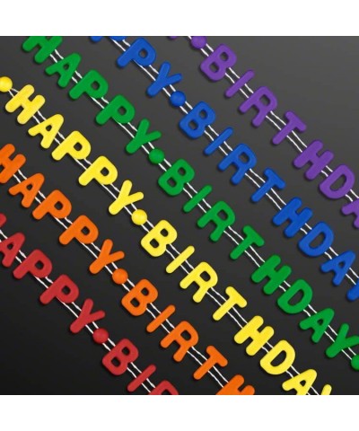 Opaque Unlit Rainbow Happy Birthday Necklace Assorted Pack of 12 $26.17 Kids' Dress-Up Accessories