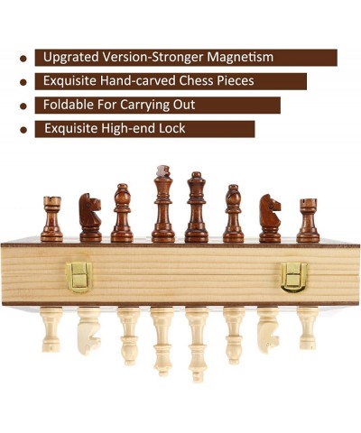 Chess Board Chess Sets for Adults Magnetic Chess Set Wooden Travel Chess Set for Kids Folding Chess Board Set with Crafted Ch...