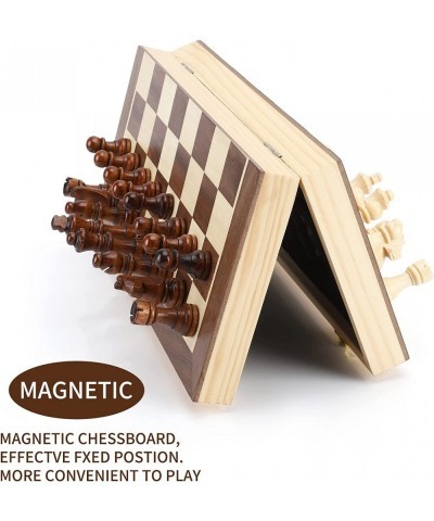 Chess Board Chess Sets for Adults Magnetic Chess Set Wooden Travel Chess Set for Kids Folding Chess Board Set with Crafted Ch...