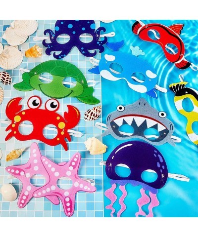 Ocean Animals Felt Masks Sea Animal Masks for Under The Ocean Themed Birthday Halloween Dress Up Costume Party Supplies (18 P...