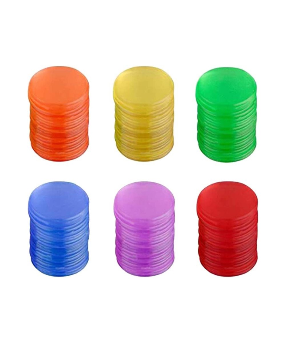 300pcs Plastic Tokens pro Count Bingo Chips Markers for Bingo Game Cards Game Accessories (Blue + red + Yellow + Green + Purp...