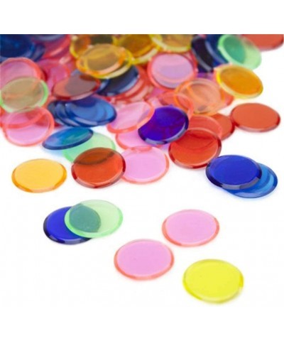 300pcs Plastic Tokens pro Count Bingo Chips Markers for Bingo Game Cards Game Accessories (Blue + red + Yellow + Green + Purp...