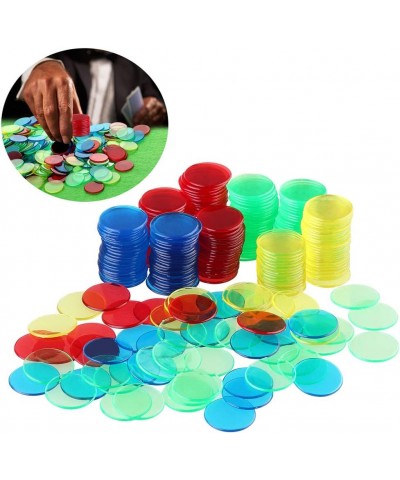 300pcs Plastic Tokens pro Count Bingo Chips Markers for Bingo Game Cards Game Accessories (Blue + red + Yellow + Green + Purp...