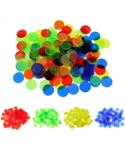 300pcs Plastic Tokens pro Count Bingo Chips Markers for Bingo Game Cards Game Accessories (Blue + red + Yellow + Green + Purp...