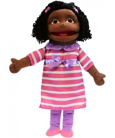 Medium Sized Puppet Buddies Girl Hand Puppet - Dark Skin Tone $74.18 Hand Puppets