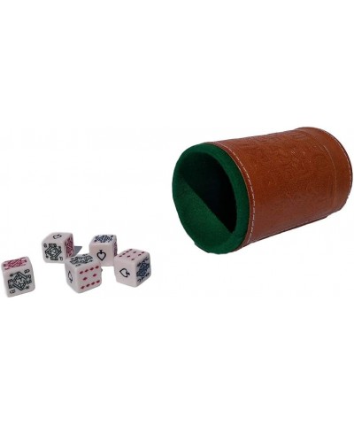 Cup Poker dice Game Set with Cup Leather Lined (cubilete)…Honey $38.05 Game Accessories