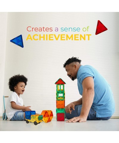 Magnetic Tiles and Building Blocks (100-Piece Set) $68.24 Toy Magnetic Building Sets