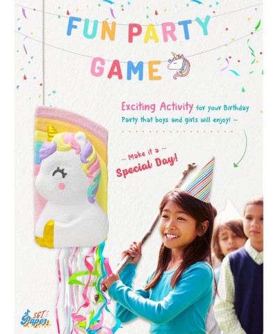 Unicorn Pinata with Pull Strings - Fun Birthday Game for Boys & Girls - Beautiful Unicorn Party Decoration $58.56 Piñatas