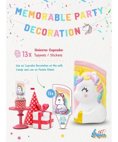 Unicorn Pinata with Pull Strings - Fun Birthday Game for Boys & Girls - Beautiful Unicorn Party Decoration $58.56 Piñatas