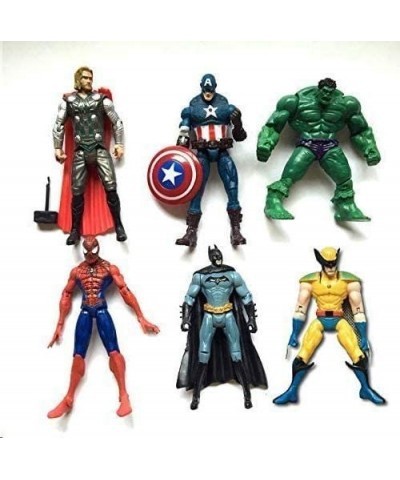 Superhero Action Figures/6 PCS Action Figure Set Spiderman Superman Hulk Thor Ironman Captain America PVC Figures Toys Hero C...