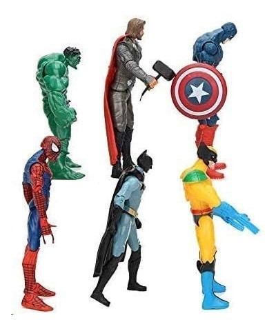 Superhero Action Figures/6 PCS Action Figure Set Spiderman Superman Hulk Thor Ironman Captain America PVC Figures Toys Hero C...