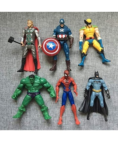 Superhero Action Figures/6 PCS Action Figure Set Spiderman Superman Hulk Thor Ironman Captain America PVC Figures Toys Hero C...