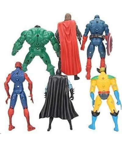 Superhero Action Figures/6 PCS Action Figure Set Spiderman Superman Hulk Thor Ironman Captain America PVC Figures Toys Hero C...