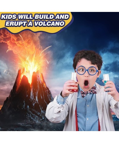 Kids Science Kit - 4 Science Experiments - Erupting Volcanos|Grow Crystal Tree|Fake Snow|Effervescence of Water-Oil Pigment D...