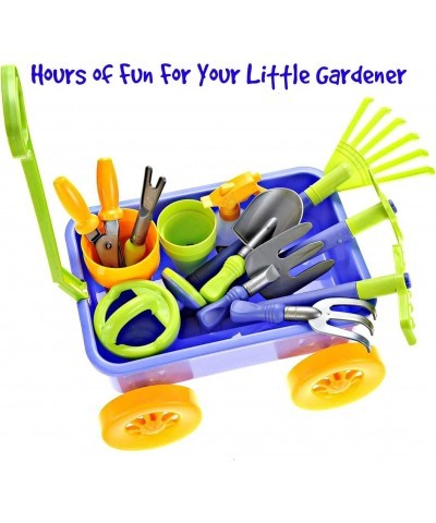 Garden Wagon & Tools Toy Set Premium 15Piece Gardening Tools & Wagon Toy Set – Sturdy & Durable - Top Yd Beach Sand Garden To...