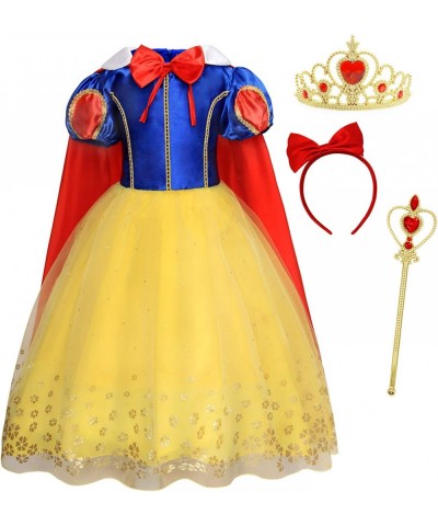 Princess Costume Dress for Girls Birthday Theme Party Halloween Cosplay Outfits with Red Bowknot Headband $48.89 Kids' Costumes